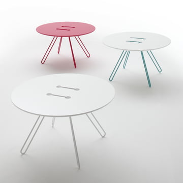Casamania - Table d'appoint Twine, Ø 50 cm, blanc