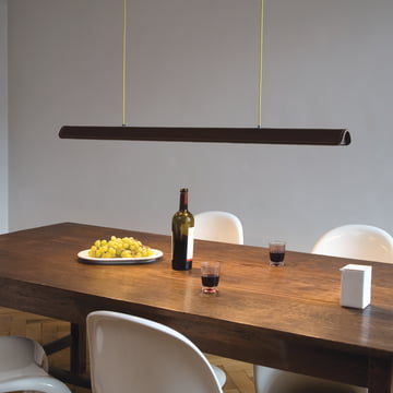 Formagenda - Suspension lumineuse Cohiba, marron/citron vert - table de salle à manger