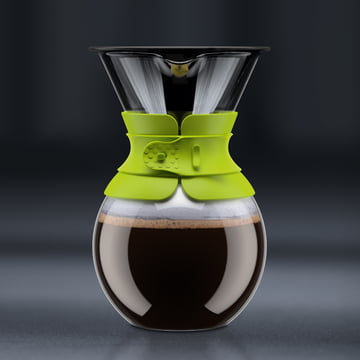 Bodum - Cafetière à piston Pour Over avec filtre permanent, bec court, 1,0 l, citron vert