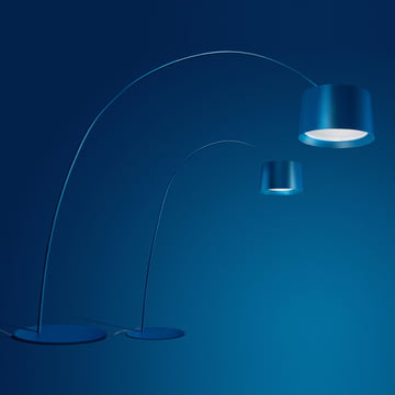 Le lampadaire arqué LED Twice as Twiggy de Foscarini