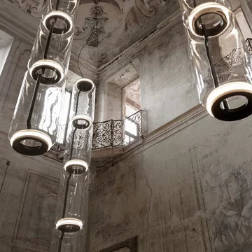 Lampe suspendue LED Noctambule S3 à haut cylindre par Flos