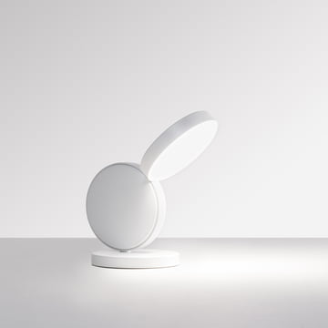 Optunia lampe de table LED H 24 cm de FontanaArte en blanc