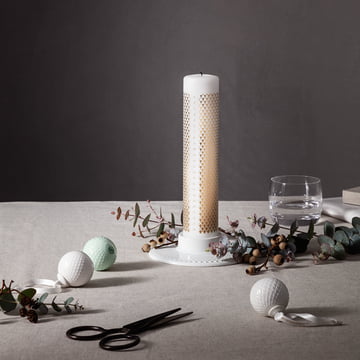 Bougie calendrier Rhombe par le bougeoir Lyngby Porcelæn