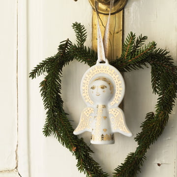 Pendentif sapin de Noël ange de Bjørn Wiinblad en or