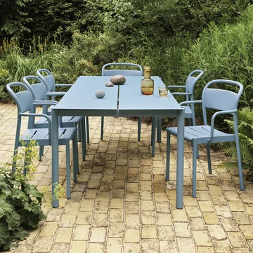 Linear Stahl Armchair Outdoor, bleu clair de Muuto