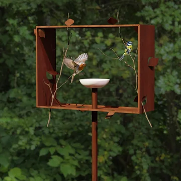 Frederik Roijé - Frame Mangeoire pour oiseaux, corrosion brown