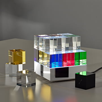 Tecnolumen - CUBELIGHTmove Lampe de table LED avec cube radio
