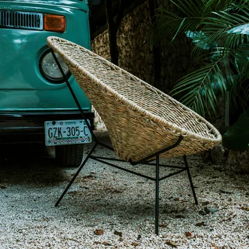 Acapulco Design - Acapulco Palma Chair, palma / noir