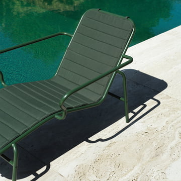 Normann Copenhagen - Vig Chaise longue avec coussin d'assise, vert foncé