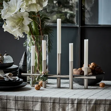 House Doctor - Maxi45 bougeoir, H 20 x L 45 cm, argent antique