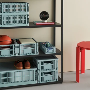 HAY - Corbeilles Colour Crate, bleu foncé, recyclées