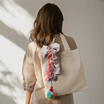 Kay Bojesen - Porte-clés oiseau, chêne non traité / or / cuir naturel