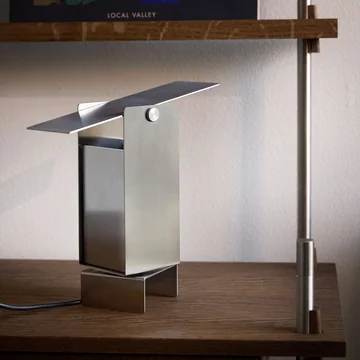 Moebe - Pivoting lampe de table, acier inoxydable