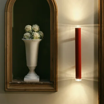 Petite Friture - Pyl LED Applique murale / Plafonnier, Large, 75 cm, rouge