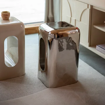 Zuiver - Creek table d'appoint, H 48 cm, chrome