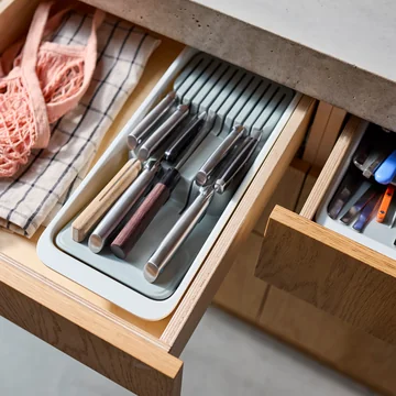 Joseph Joseph - DrawerStore Organisateur de couteaux, compact, light stone