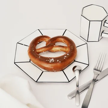 Serax - Carte Blanche Assiette à dessert, blanc / noir