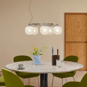 Muuto - Lustre « Rime », gris aluminium
