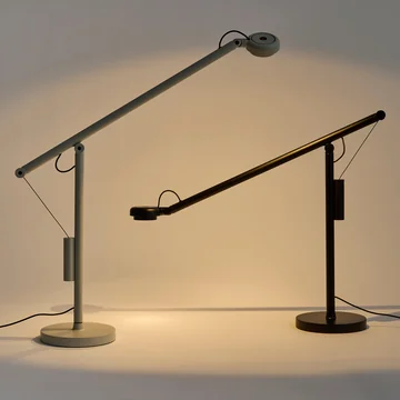 HAY - Lampe de bureau « Fifty-Fifty », gris cendré et noir mat