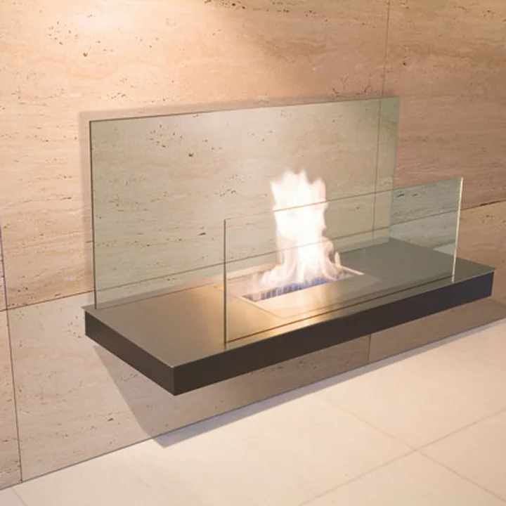 Wallflame II - Acier inoxydable/verre, clair