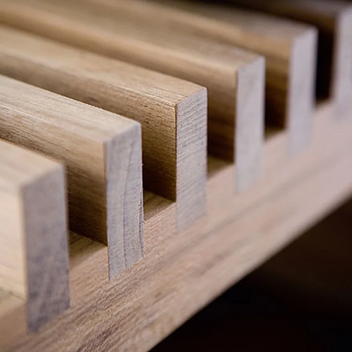 Cutter Banc en bois de Skagerak en détail