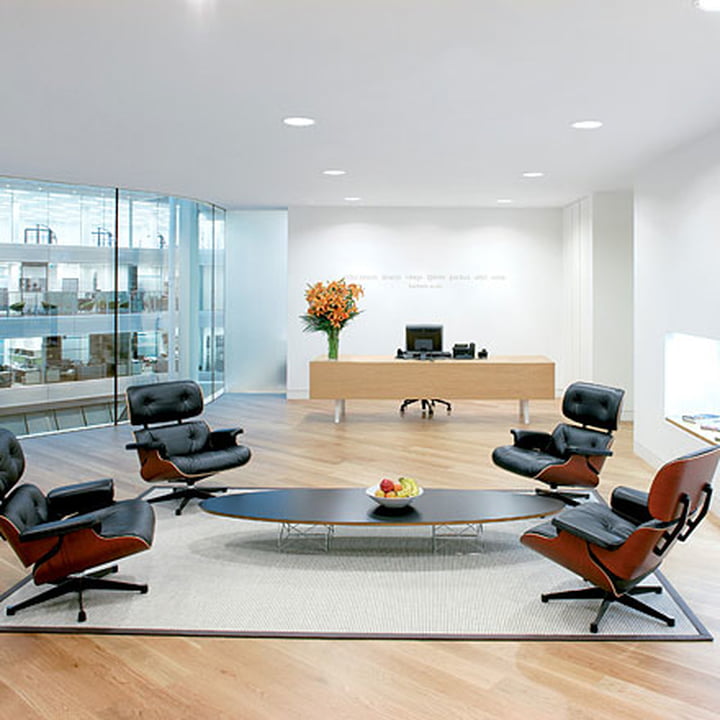 Vitra Lounge Chair + Ottoman - Cherry Tree