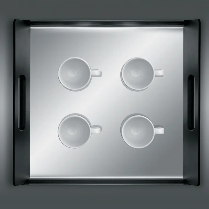 Généreux plateau en acier inoxydable