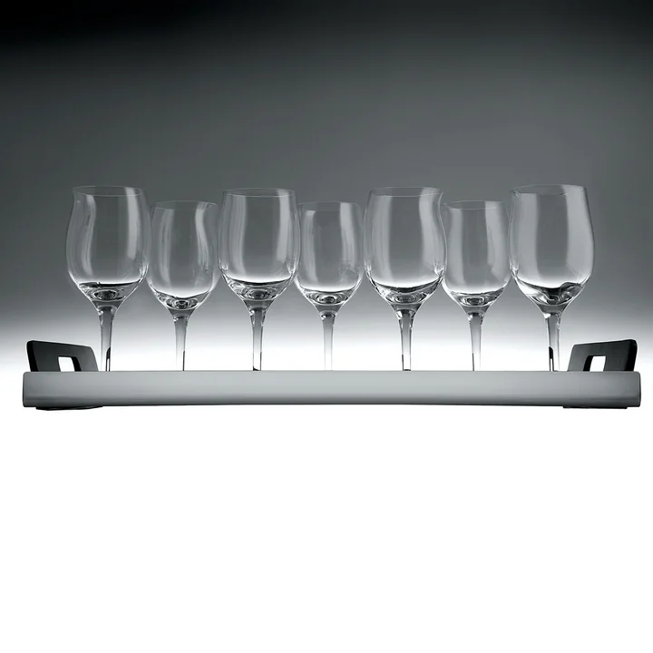 Élégant plateau de service en acier inoxydable