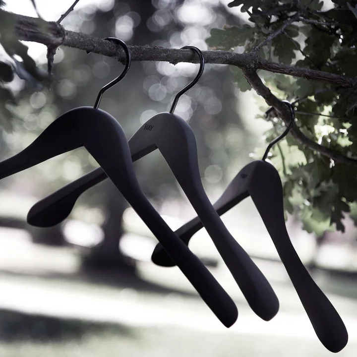 HAY - Soft Coat Set de cintres en noir