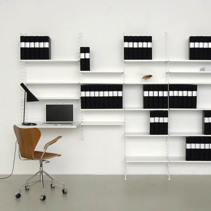 Système d'étagères String, Blanc