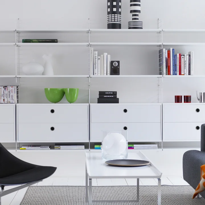 String Système d'étagères, blanc