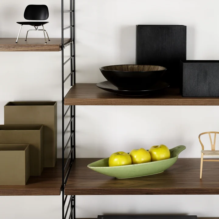 String Système d'étagères, noyer