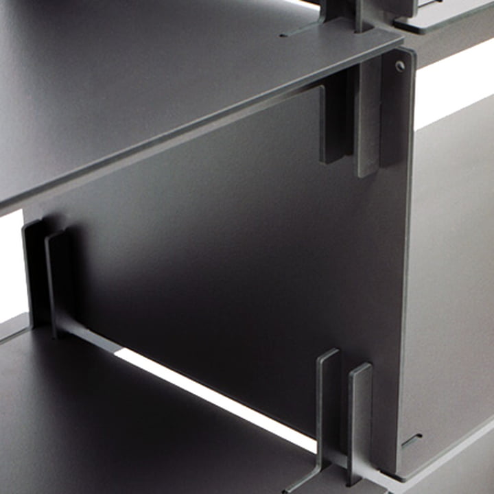 Plattenbau Système étagères à emboiter, noir