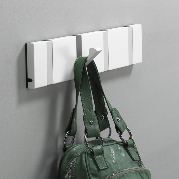 Loca Knax - porte-manteau 4 - blanc, alu