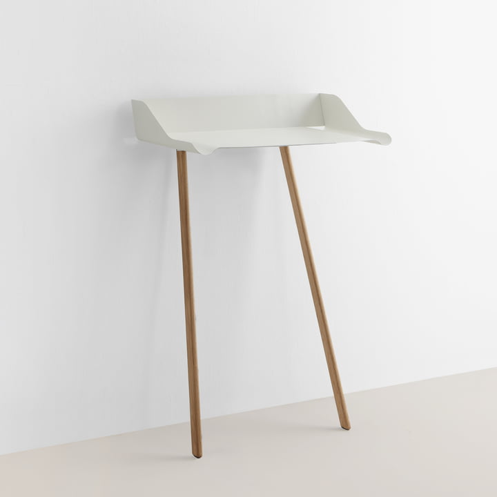 Mox - Table de bureau Storch, blanc/naturel