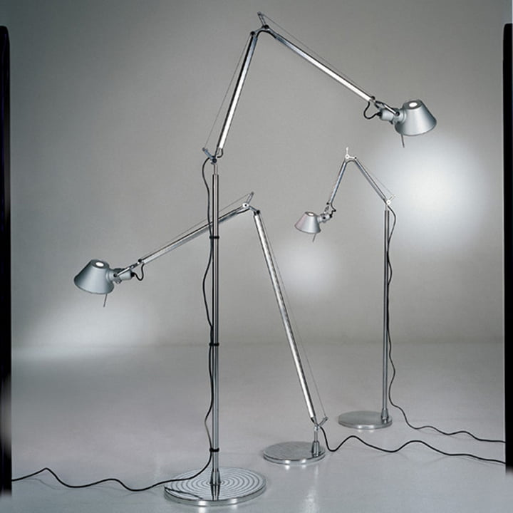 Artemide - Lampadaire Tolomeo Terra, corps aluminium, lampe halogène