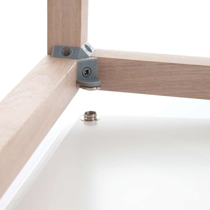 Flötotto – Buffet haut ADD – Système de clipsage, détail