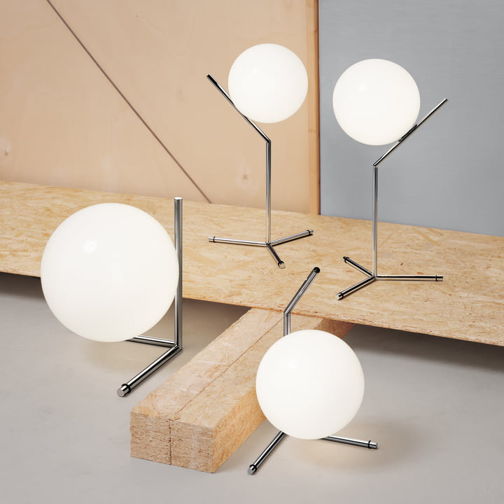 IC lampes de table de Flos en chrome