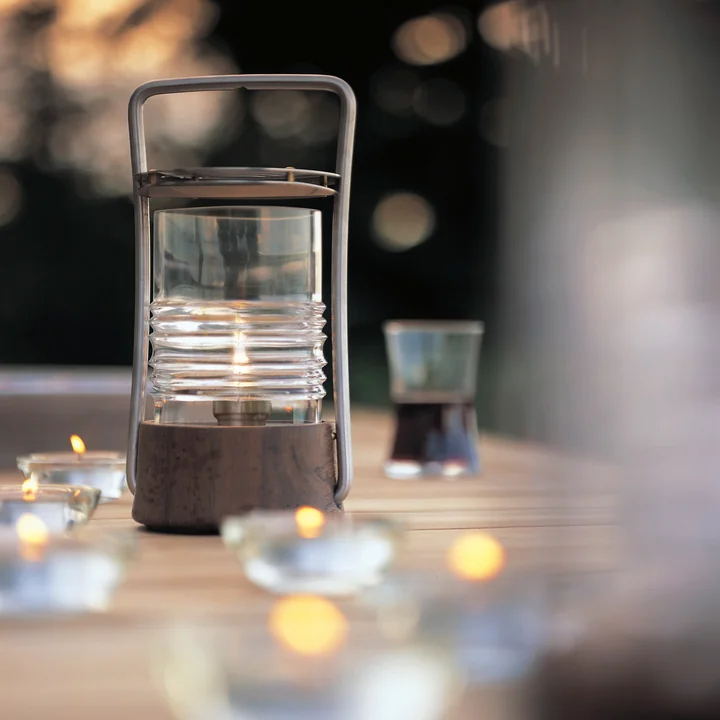 Skagerak - la lampe Bollard Lampe à huile, teck