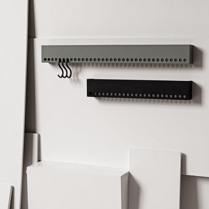 Nomess - Portemanteau mural So-Hooked, gris, noir