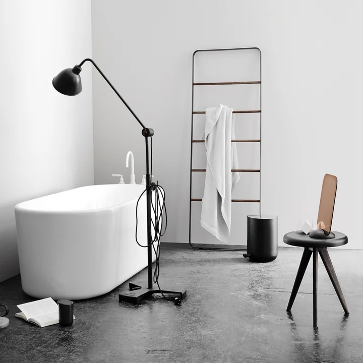 Audo - Bath Poubelle à pédale 7 litres, noir