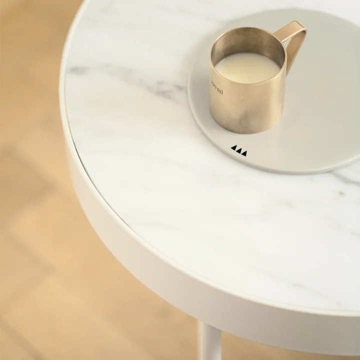 Ferm Living - Table en marbre Marble, blanc