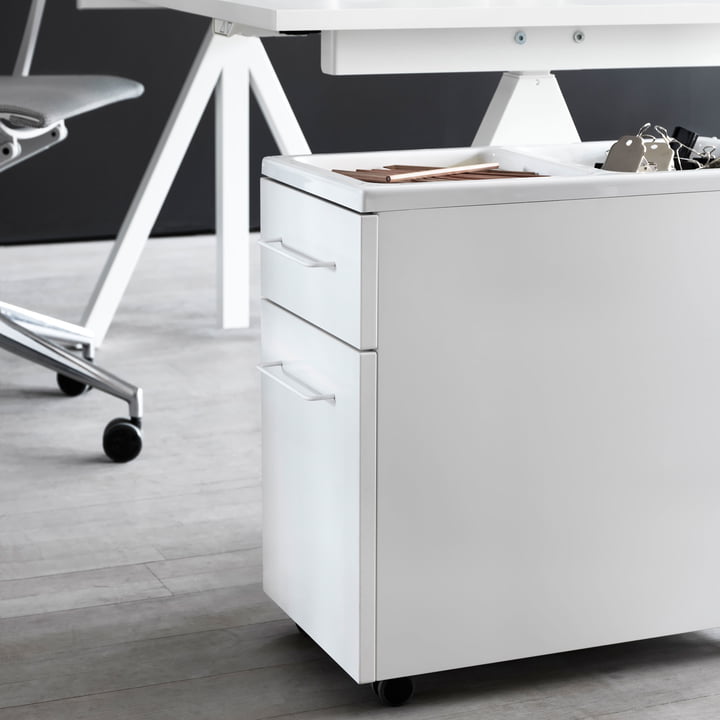 String - Caisson à roulettes Works, blanc