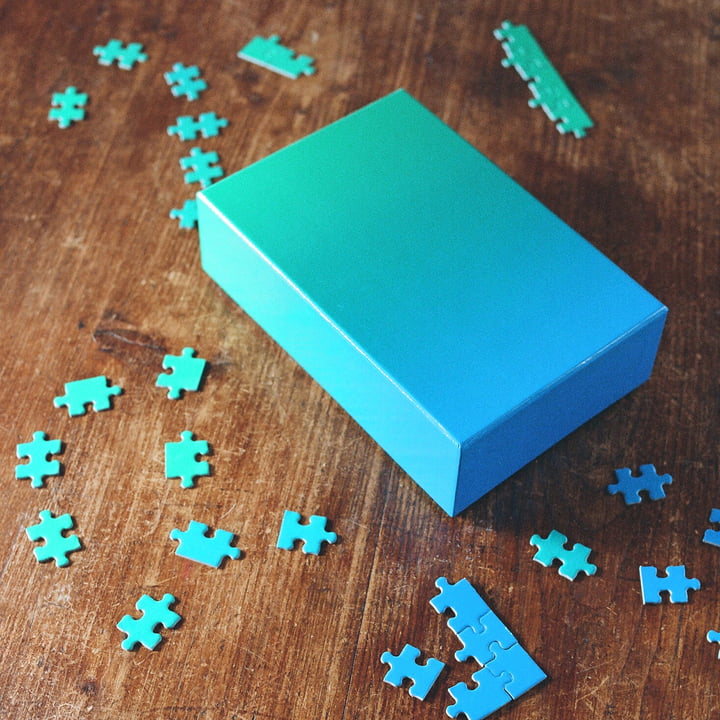 Areaware - Dégradé Puzzle , bleu / vert