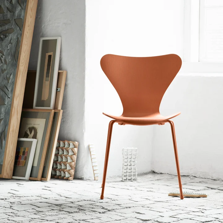 Série 7 Chaise, Monochrome Chevalier orange de Fritz Hansen