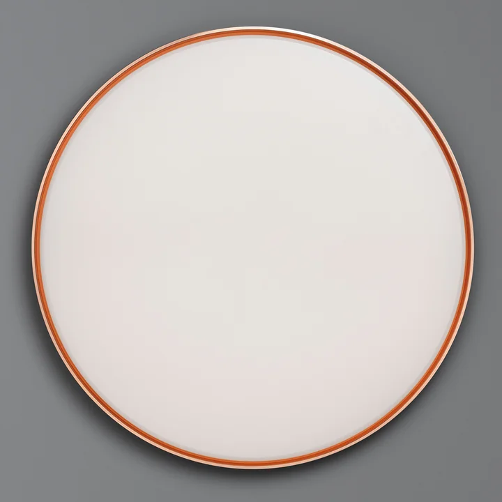 Flos - Clara Applique murale et plafonnier LED, blanc avec bague de décoration cuivre