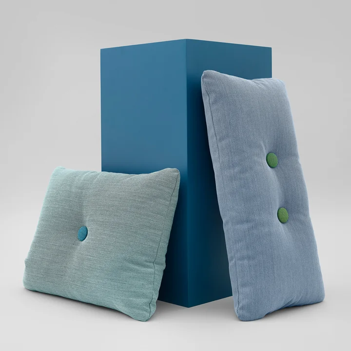 HAY - coussin dot recouvert Steelcut trio en bleu