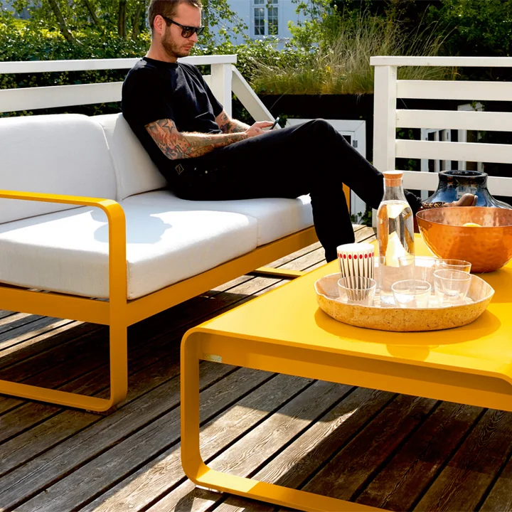 Bellevie Canapé et table basse en miel