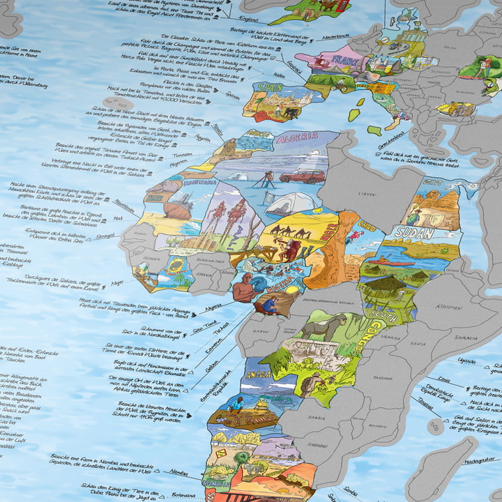 Travelmap/Bucketlist à gratter