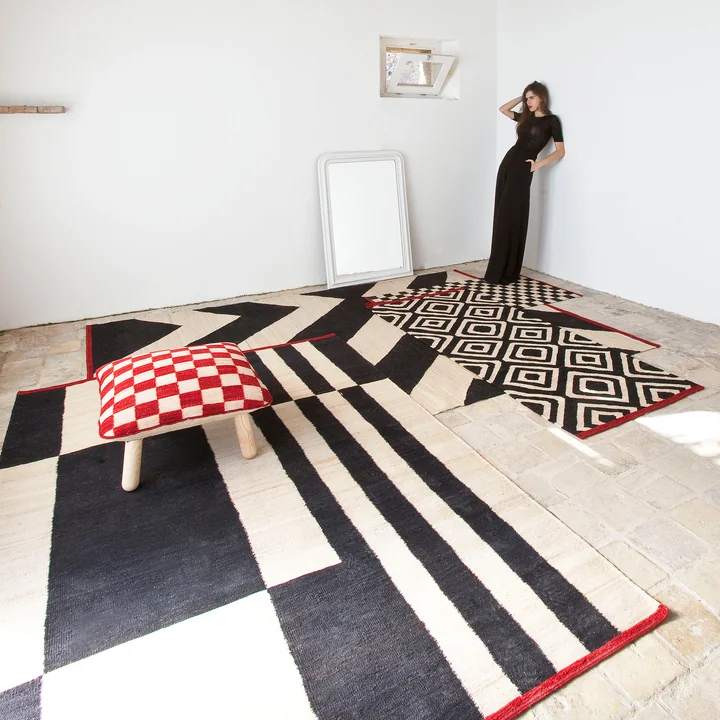 Mélange Tapis et Pouf de nanimarquina
